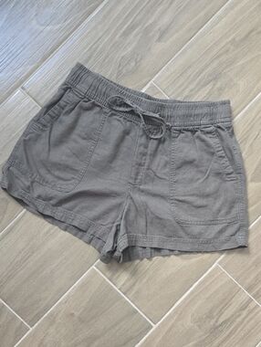 GAP Women's Olive-Gray Drawstring Athletic Shorts